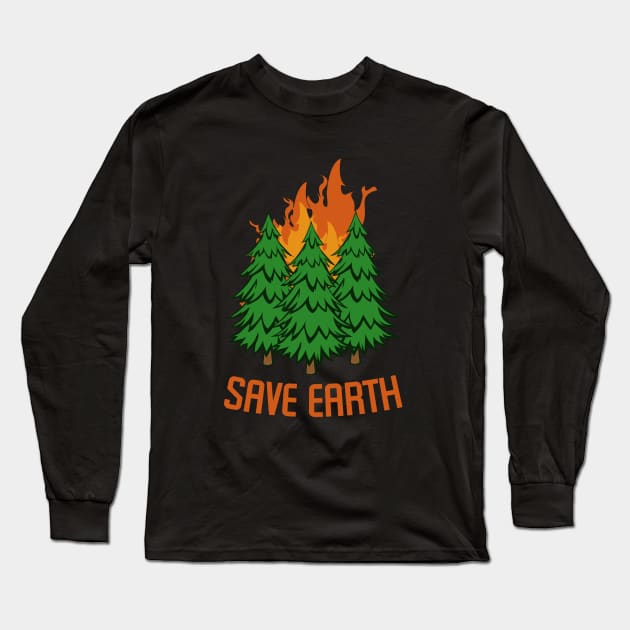 Save Earth, Rescue Animals for men women dad mom T-Shirt Long Sleeve T-Shirt by JDaneStore